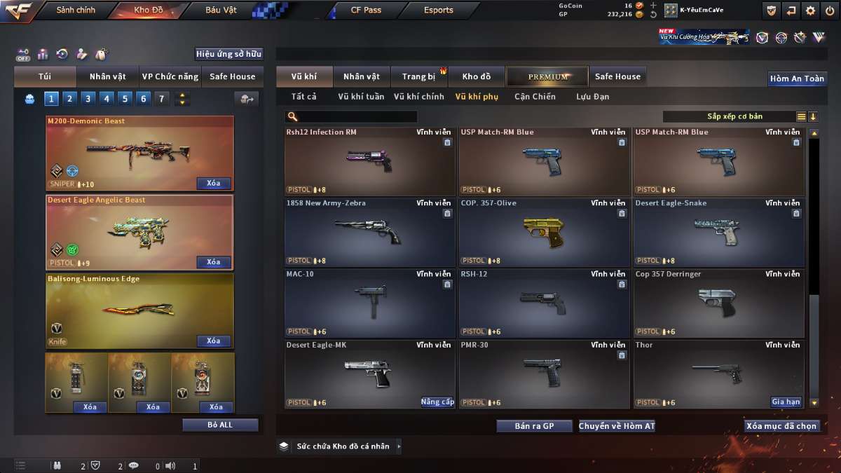 shop acc cf uy tin gia re